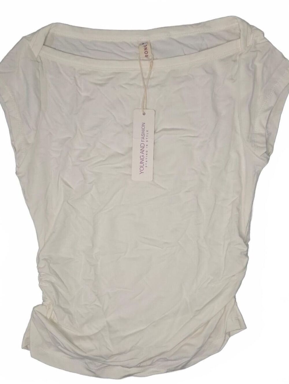 Darong White Short Sleeve Top